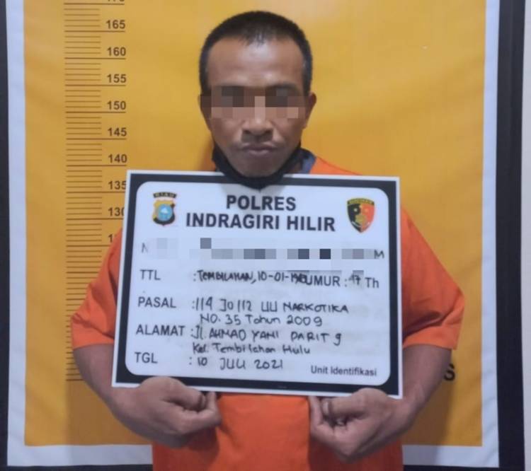 Seorang Petani di Inhil Diamankan Polisi karena Terlibat Narkotika Jenis Sabu