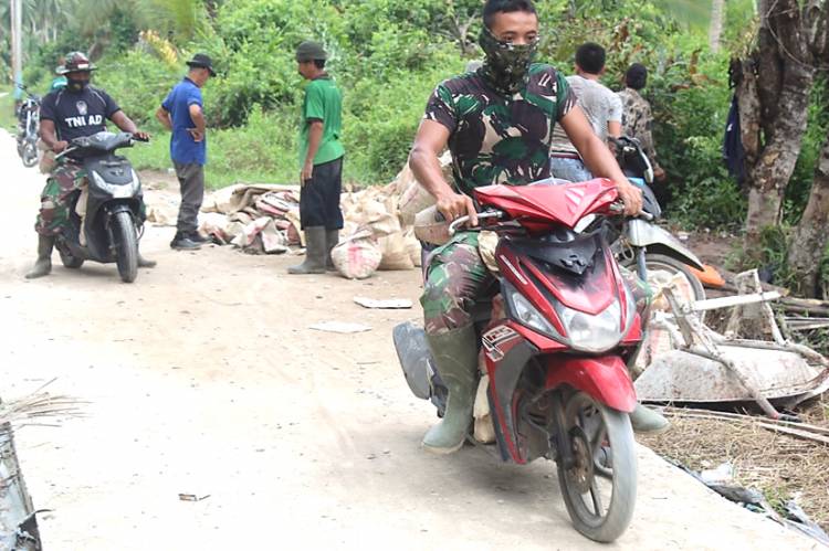 Semakin Panjang Semenisasi Jalan yang Dikerjakan Satgas TMMD ke-111 Kodim 0314/lnhil 
