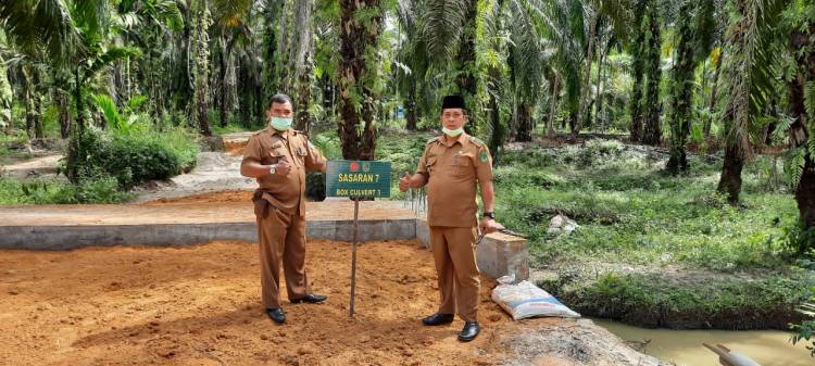 Dibangunnya Box Culvert Program TMMD, Datuk Penghulu Bagan Sinembah Jaya Beri Apresiasi