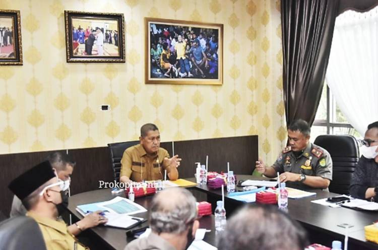 Wabup Inhil H. Syamsuddin Uti Pimpin Rakoor Persiapan Pembentukan Setber PPNS di Lingkungan Pemkab Inhil