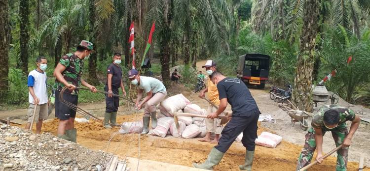 Tinggal 3 Hari Lagi, Anggota Satgas TMMD Gesa Pembangunan Box Culvert