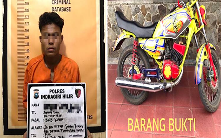 Kurang dari 24 Jam Terduga Pelaku Curanmor Berhasil  Ditangkap  Satreskrim Polres Inhil