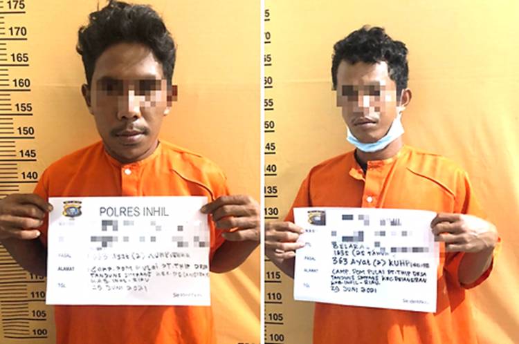 2 Terduga Pencuri Pupuk Ditangkap Polsek Pelangiran Inhil 
