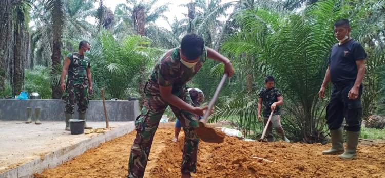 Box Culvert Dusun Suka Mulya Jaya Program TMMD Capai Tahap Finishing