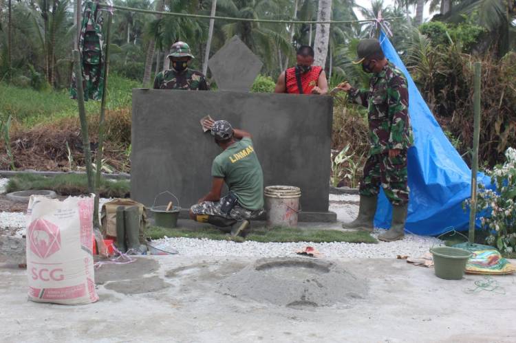 Tugu TMMD Ke 111 Kodim 0314/Inhil Kebut Pekerjaan