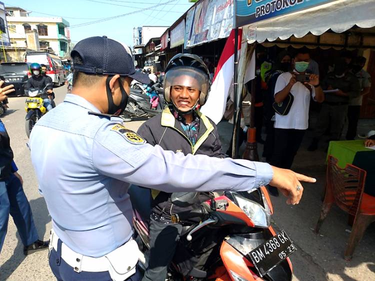 Puluhan Orang di Tembilahan Kembali Terjaring Operasi Yustisi Prokes Covid-19