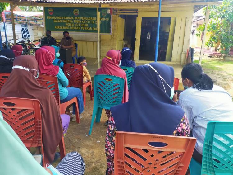 Sasaran Non Fisik, Satgas TMMD Berikan Penyuluhan Tentang Bahaya Covid-19