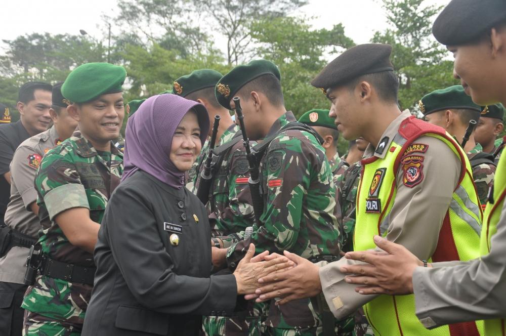 Halal bihalal idul Fitri 1440 H  Kapolres Banjar bersama Personel Kodim 0613 Ciamis dan Pemerintahan Kota Banjar 