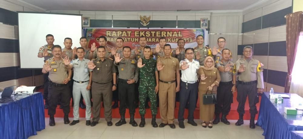 Polres Kampar Gelar Rapat Eksternal Operasi Patuh Muara Takus 2019 