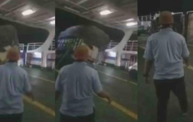 Video Dahsyatnya Gempa Banten, Truk di Atas Kapal Goyang-goyang sampai Terbalik