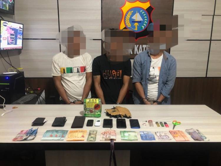 Polres Inhil Berhasil Meringkus 3 Orang Bandar dan BB 1 Kg Shabu