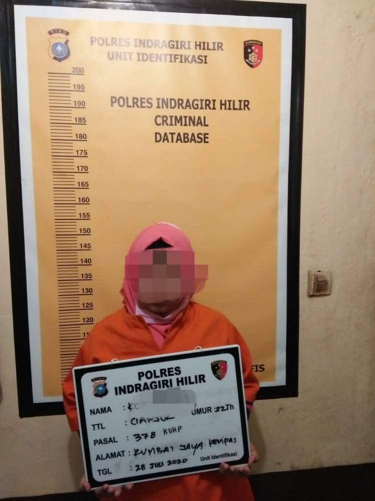 Menipu Lewat Investasi Bodong, Perempuan Warga Kempas Diamankan Polres Inhil