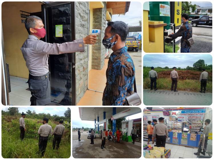 Polsek Pangkalan Kerinci Terapkan Pola Adaptasi Kebiasaan Baru Covid-19