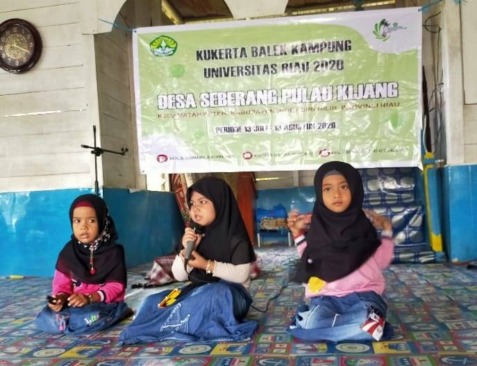 Mahasiswa Kukerta Unri Gelar Lomba Anak Sholeh di Desa Seberang Pulau Kijang