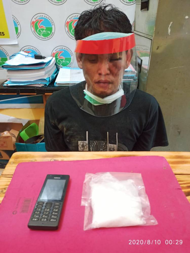 Tim Opsnal Res-narkoba Polres Pelalawan, Ringkus Pengedar Shabu Seberat 1 Ons