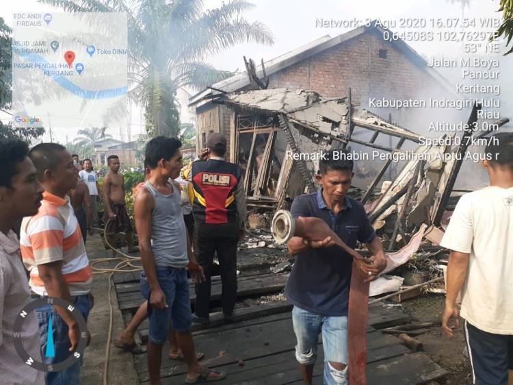 Kebakaran Menghanguskan 1 Unit Rumah Di Inhil