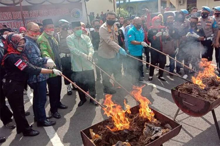Semerbak Aroma Ganja Tercium di Mapolresta Medan, Sejumlah Orang Pusing Dibuatnya