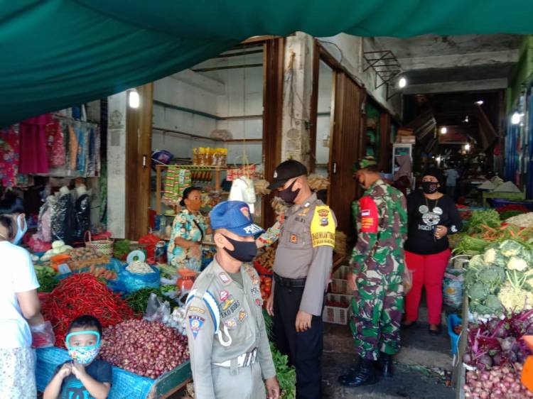 Putus Mata Rantai Covid-19, Polsek Bagan Sinembah dan Koramil 03 Patroli di Pajak Lama