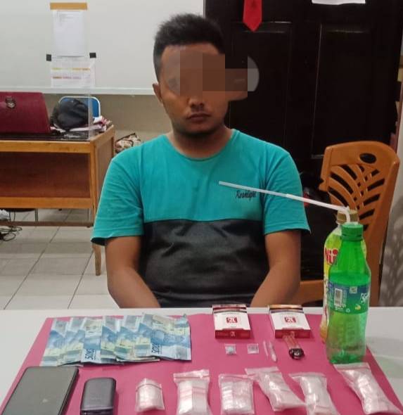 Resnarkoba Polres Kampar Tangkap Seorang Pengedar Shabu di Air Tiris