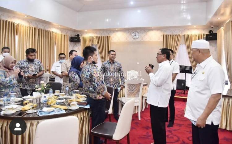Bupati HM Wardan Menyambut Kunjungan Tim Survei lokasi Program NUWSP Kementerian Pekerjaan Umum 
