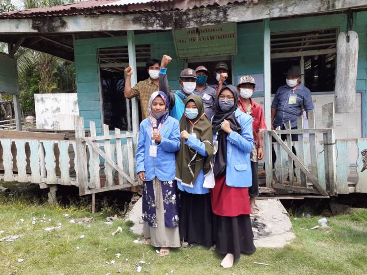 Masyarakat Desa Sungai Panji-Panji  Kabupaten Rokan Hilir Merasa Senang Dengan Adanya Mahasiswa KKN UIN Suska Riau di Desanya