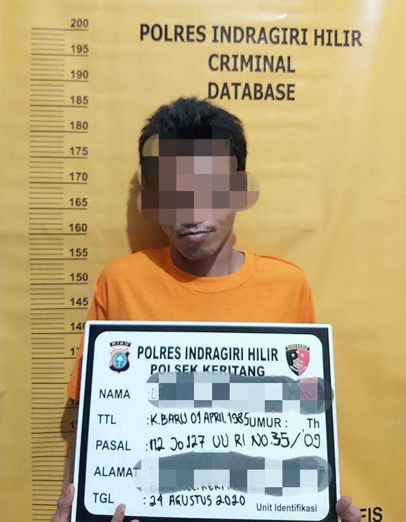 Polsek Keritang Tangkap Pelaku Transaksi Narkoba