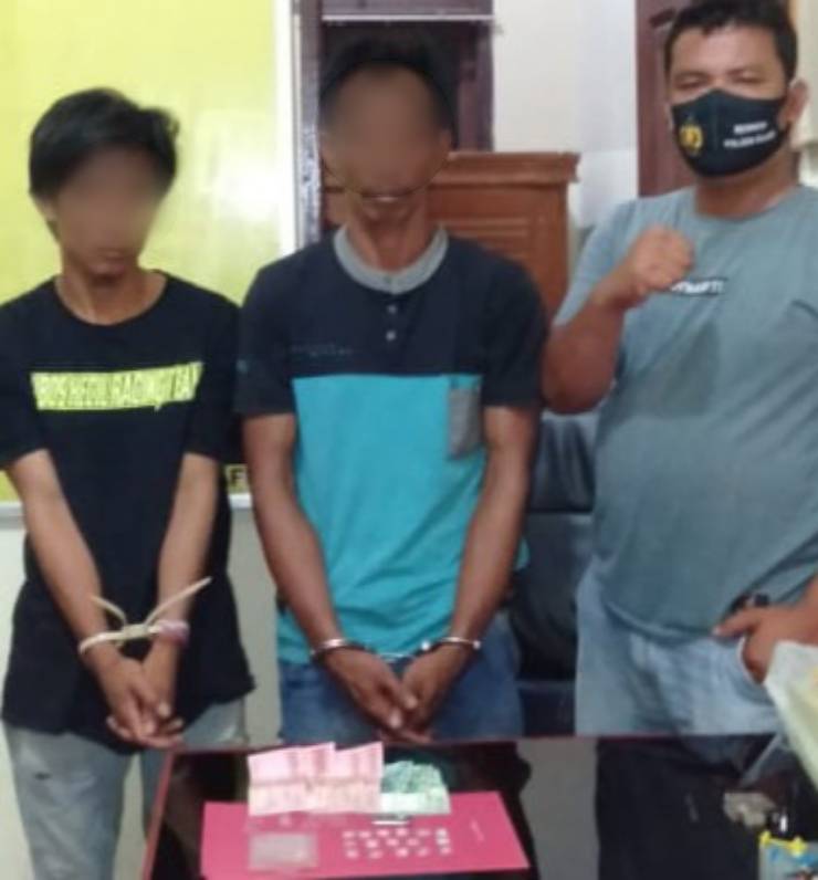 Dua Orang Buruh Tani Digelandang Tim Ops Polsek Pujud Terkait Penyalahgunaan Narkoba