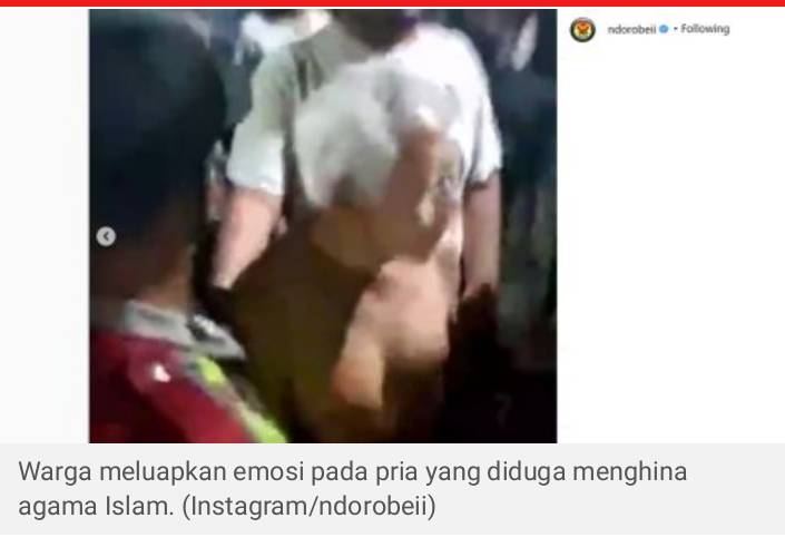 Buat Video Buang Salah Satu Agama Dari Indonesia, Seorang Pria Di Hakimi Warga