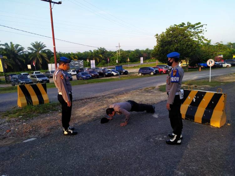 Awas, Anggota Jajaran Polres Rohil yang Tidak Taat Protokol Kesehatan Dihukum ini..
