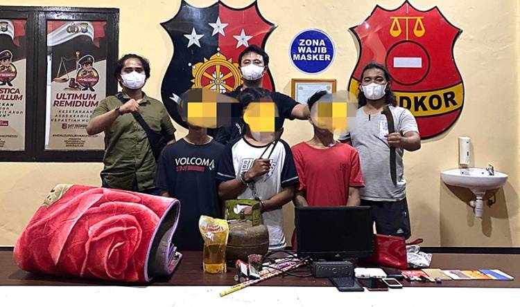 Tak Pandang Bulu, 3 Maling Nekat Gasak Rumah Seorang Staf Satreskrim Polres Luwu
