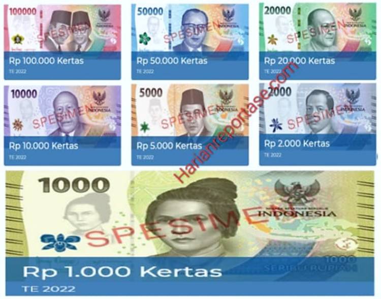 Pecahan Uang Kertas Rupiah Baru Diluncurkan BI Hari Ini, Apa Saja?