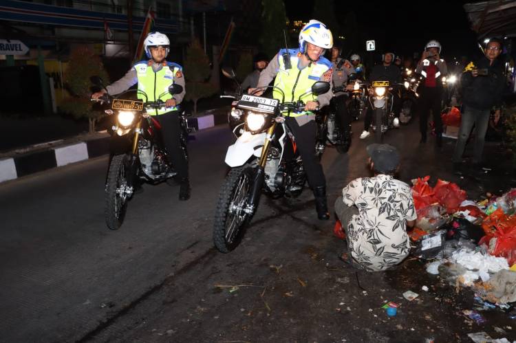 Kapolres Inhil Pimpin Langsung Patroli Malam Blue Light