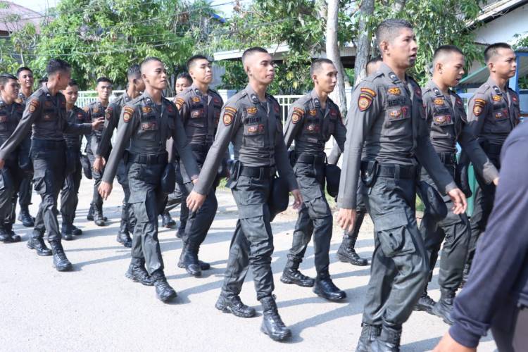 Polres Inhil Sambut Anggota Baru Bintara Remaja Gelombang I