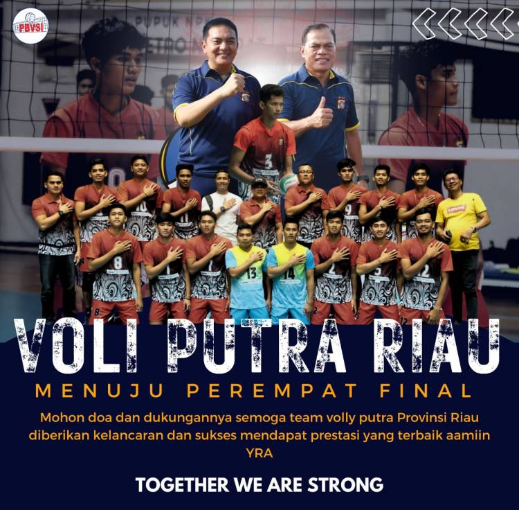 Tim Volly Riau Masuk 8 Besar Diajang Turnamen Kapolri Cup