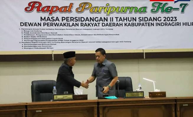 Paripurna Ke 7 Tahun 2023 DPRD Inhil Bahas Rancangan Perda Inisiatif