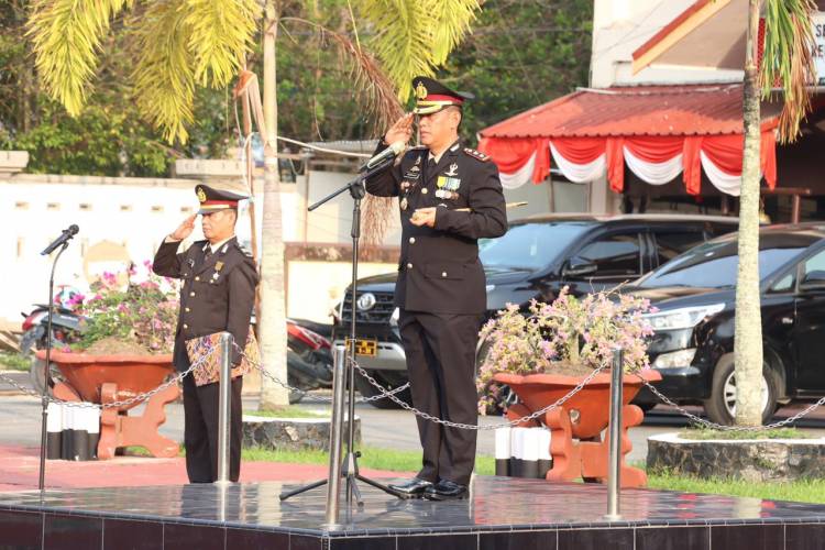 Polres Inhil Gelar Upacara Peringatan HUT Kemerdekaan Republik Indonesia ke-78