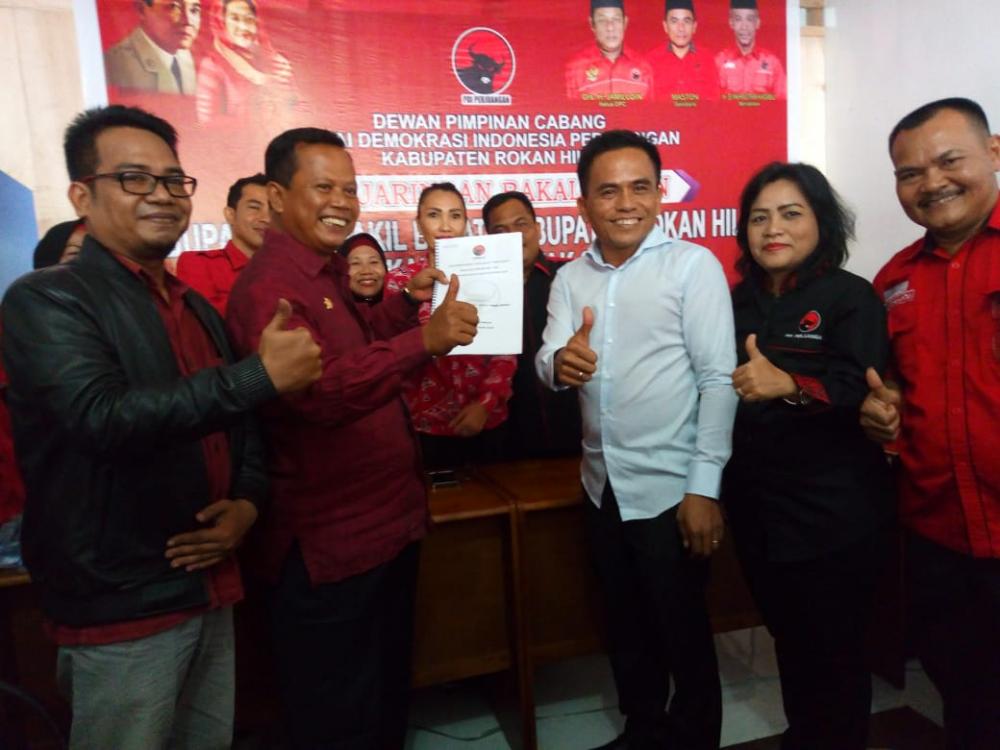 Yakin Menangkan Pilkada, Politisi Gerindra Rokan Hilir Mendaftar Bacabup di PDI-P