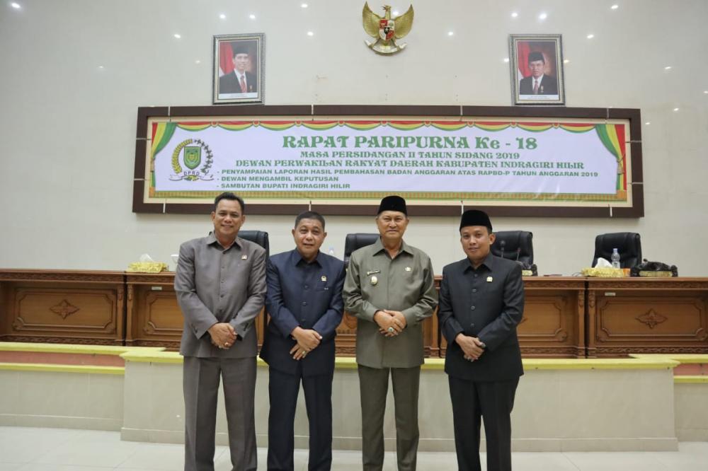 APBD-P Inhil 2019 Ketok Palu, Wakil Bupati Apresiasi Pembahasan Selesai Tepat Waktu