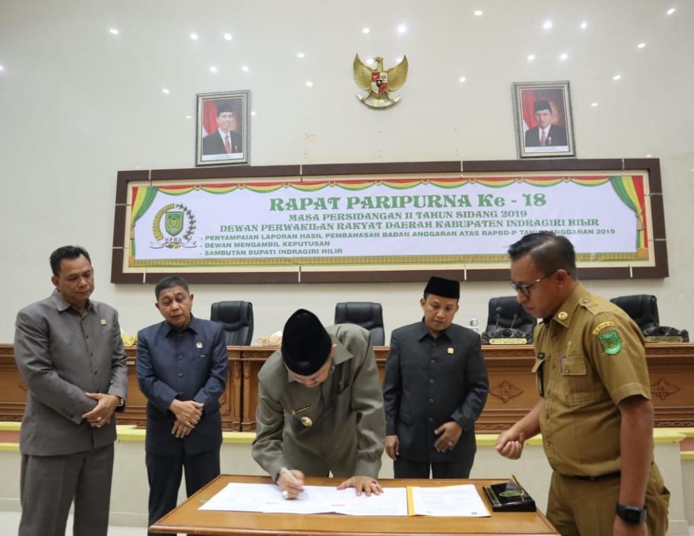 Anggaran Pendapatan Belanja Daerah Perubahan(APBD-P)  Kabupaten Inhil Di sahkan 