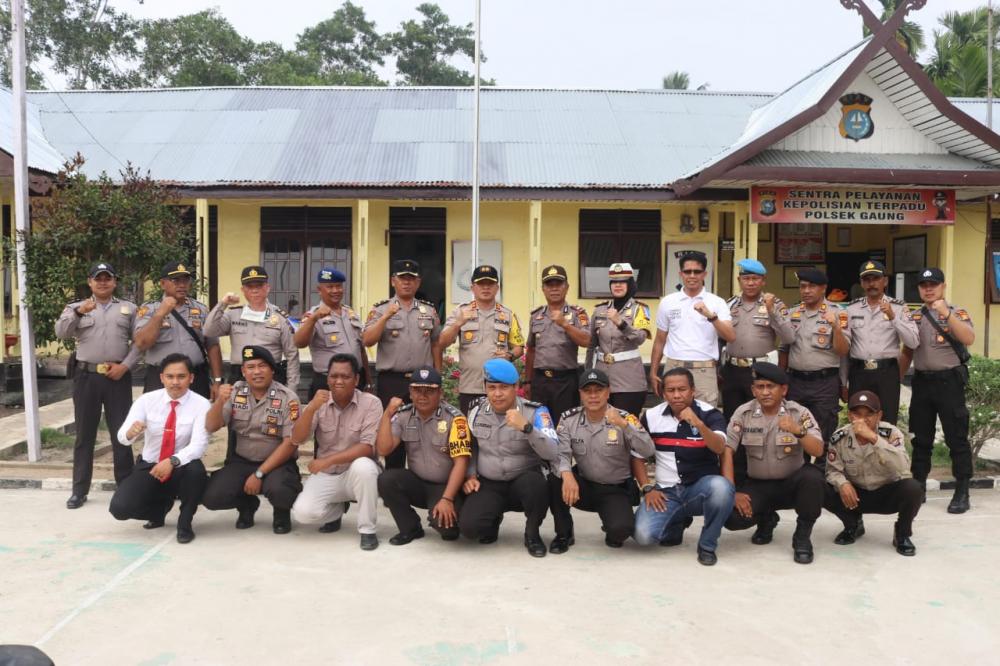 Kapolres Inhil dan Rombongan Adakan Kunjungan Kerja Ke Polsek  Gaung Inhil
