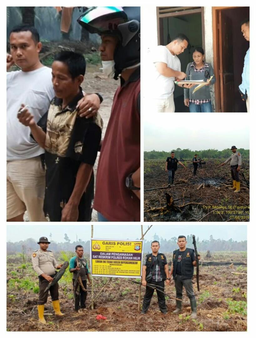 Pelaku Pembakar Lahan di Rohil Diciduk Satgas Gakkum Karlahut di Kabupaten Pelalawan