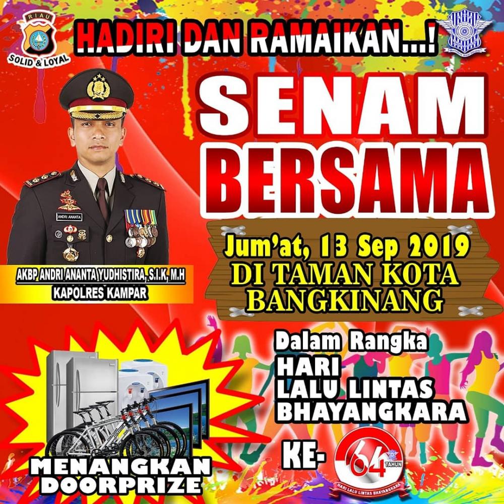 Meriahkan HUT Polantas ke-64, Satlantas Kampar Akan Gelar Olahraga Bersama