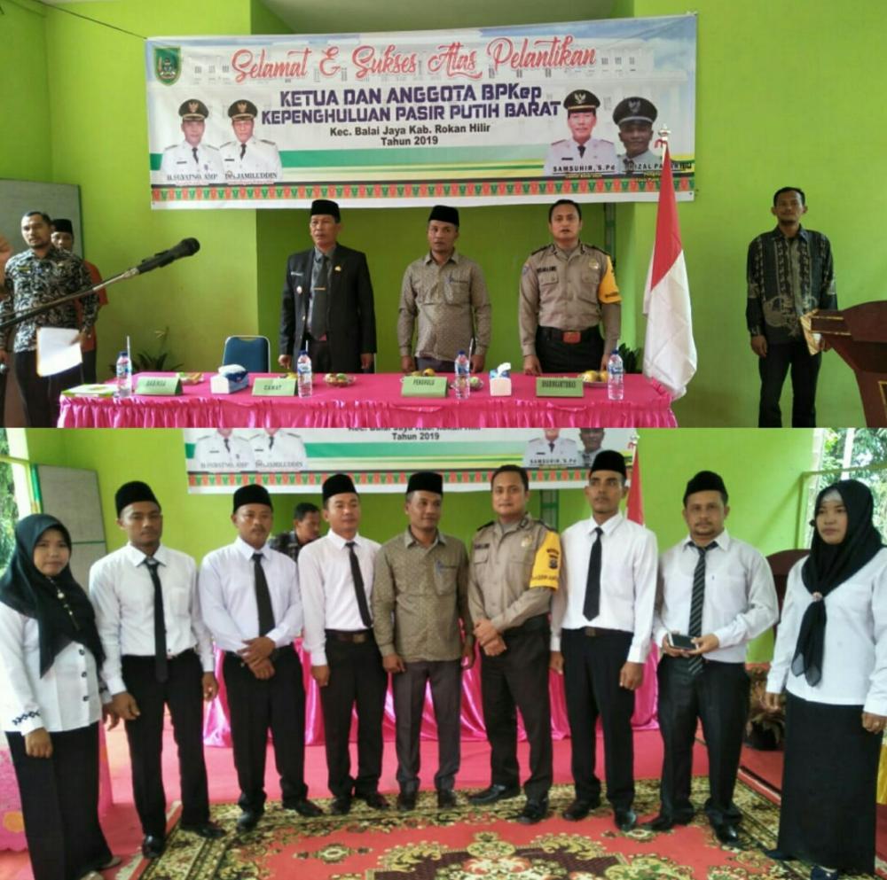Pelantikan BPKep Pasir Putih Barat Berjalan Sukses, Ini Pesan Camat Balai Jaya