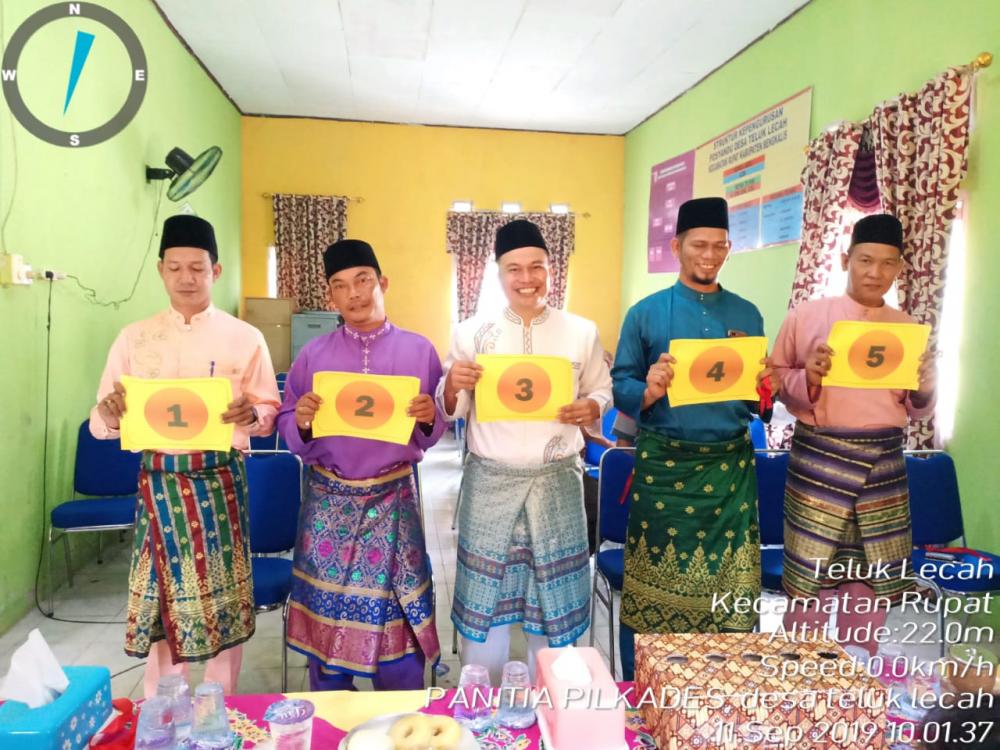 Panitia Pilkades Desa Teluk Lecah Gelar Penetapan dan Pencabutan No Urut Calon