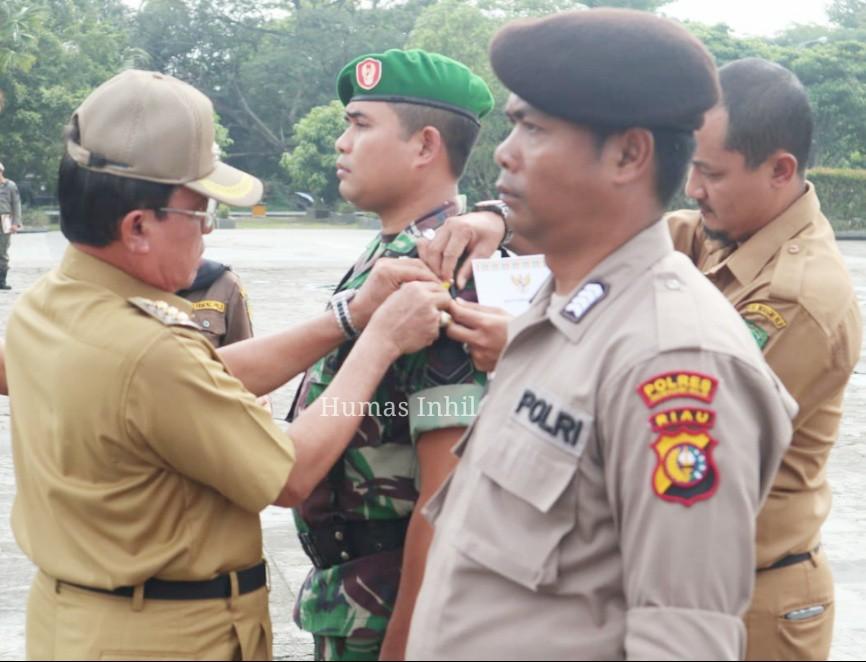 Bupati HM.Wardan Pimpin Apel Gelar Pasukan Pengamanan dalam Rangka Pengamanan Pilkades Serentak TH 2019.
