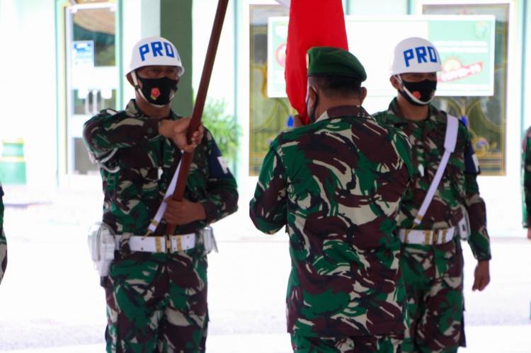 Dandim 0104/Atim Pimpin Acara Sambut Warga Baru dan Sertijab Tujuh Danramil