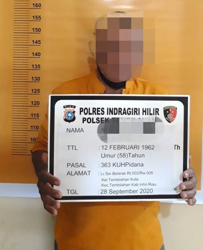 Unit Reskrim Polsek Tembilahan Tangkap Pembobol Rumah Pendamping Desa di Tembilahan