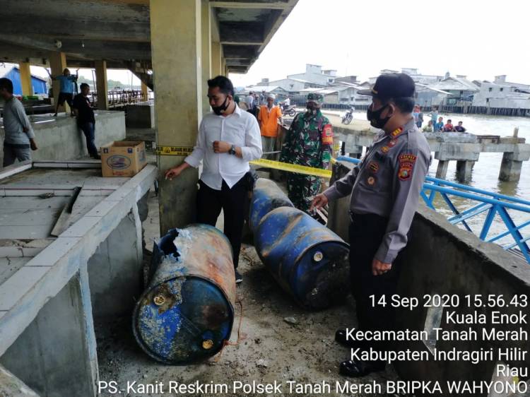 Drum Ponton di Pelabuhan Perhubungan Kuala Enok Meledak, 3 Orang Alami Luka Bakar