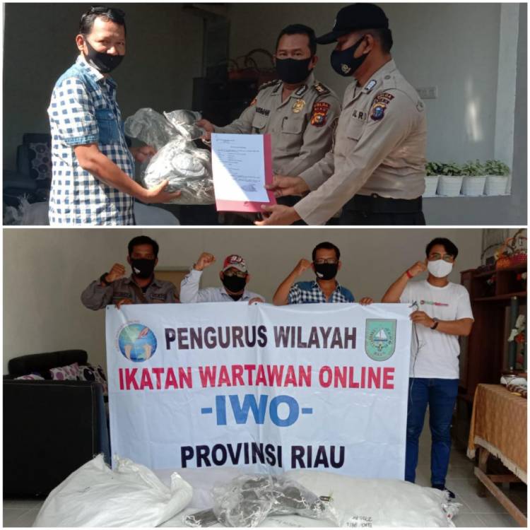 Apresiasi Bagi-bagi Masker Gratis, Kapolda Bantu 10.000 Masker ke IWO Provinsi Riau