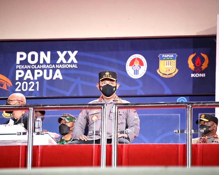 Tinjau Kesiapan Pembukaan PON XX Papua, Kapolri Pastikan Pengamanan Berjalan Baik